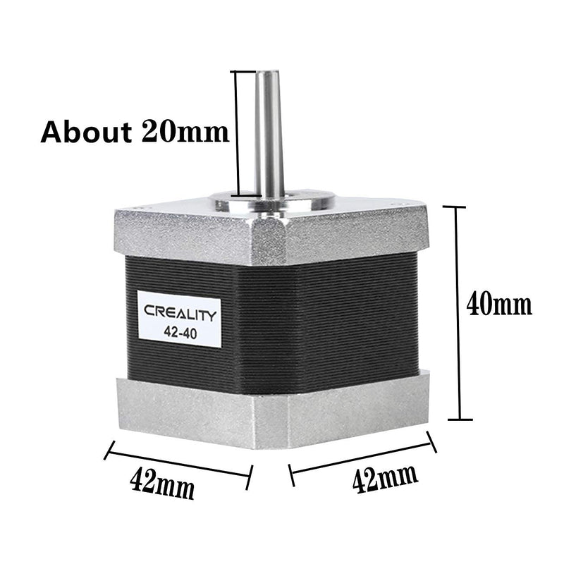 [Australia - AusPower] - Creality 3D Printer 42-40 Stepper Motor, 2 Phases 1A 1.8 Degrees 0.4 N.M Stepper Motor for 3D Printer Extruder, Compatible with E-axis of CR-10 Series and Ender-3 Series 