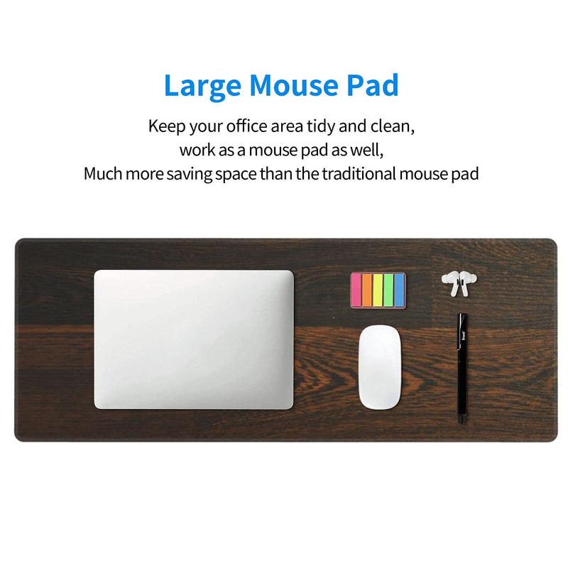 [Australia - AusPower] - Wood Gaming Mouse Pad XL Large Mouse Pad Long Extended Big Mousepad Non-Slip Rubber Keyboard Mouse Pad with Stitched Edges for Laptop Home Office (31.5x11.8x0.1 Inch) 