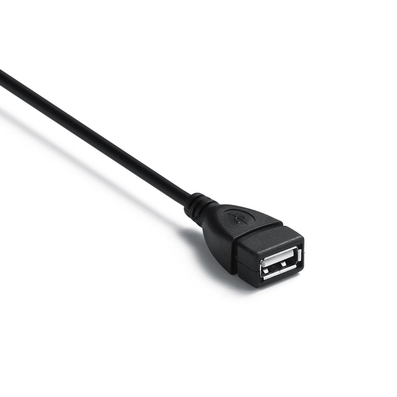 [Australia - AusPower] - 2 Pack USB 2.0 Cable A Female to USB B Male Cable for Printer Extender Connection Cables USB_A/F-USB_B/M Adapter (USB_A-USB_B Cables Black) 