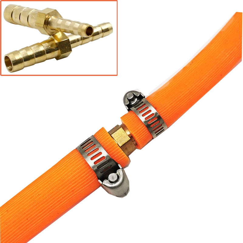 [Australia - AusPower] - Suiwotin 4PCS Brass Hose Brab 1/4" to 3/16" Brass Hose Barb Reducer Fitting Barbed Reducing Union Splicer Mender Joint Fitting 1/4" to 3/16" 