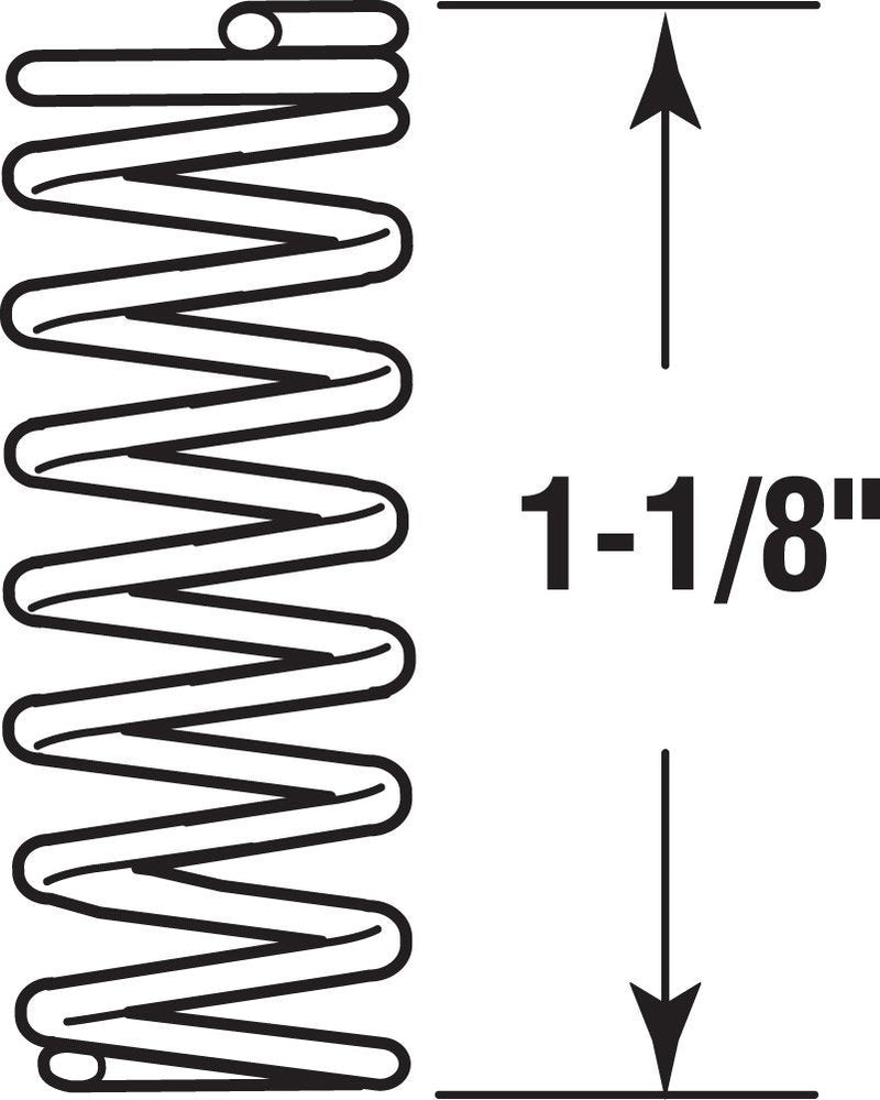 [Australia - AusPower] - Prime-Line SP 9703 Spring, Compression, 3/8 inch by 1-1/8 inch - .041 Diameter (Pack of 4),Nickel 3/8 in. x 1-1/8 in. Nickel 