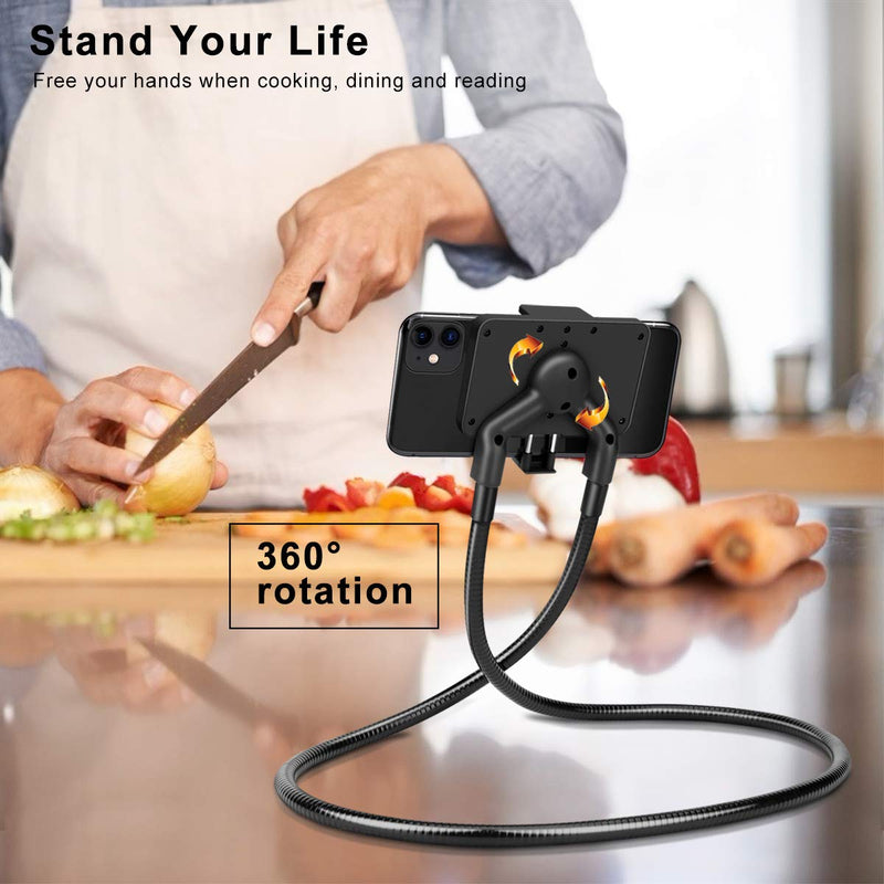 [Australia - AusPower] - B-Land Cell Phone Holder, Tablet Holder iPad Stand Universal Phone Stand, Lazy Bracket, DIY Flexible Gooseneck Mounts with Multiple Function 