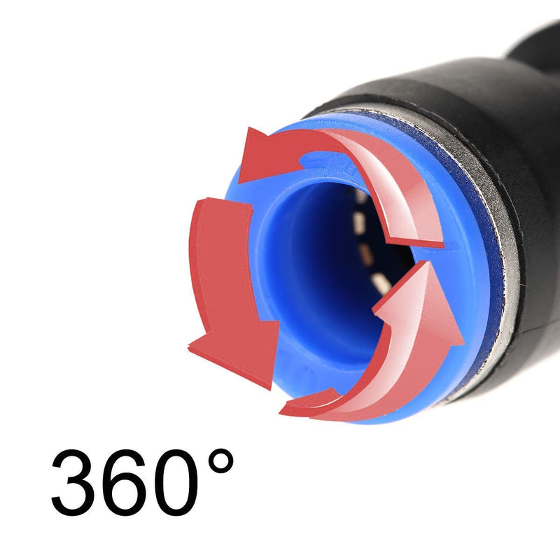 [Australia - AusPower] - Hilitand 30pcs Air Line Fittings Push-to-Connect Fittings Straight Push Connectors Plastic Quick Release Connectors for 1/4 5/16 3/8 Tube 