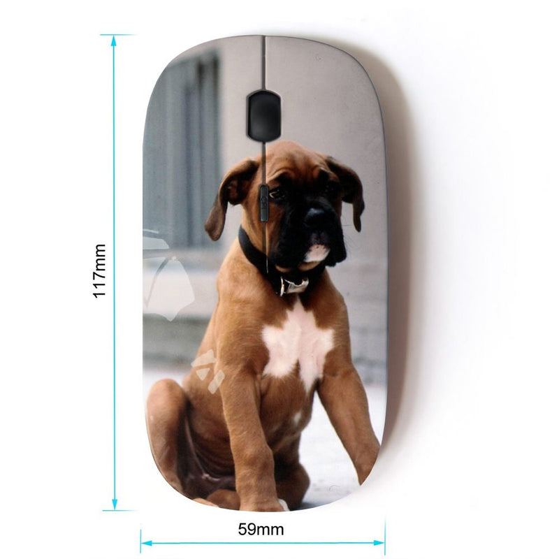 [Australia - AusPower] - KOOLmouse [ Optical 2.4G Wireless Mouse ] [ Boxer Breed Dog Brown Fur Puppy ] 