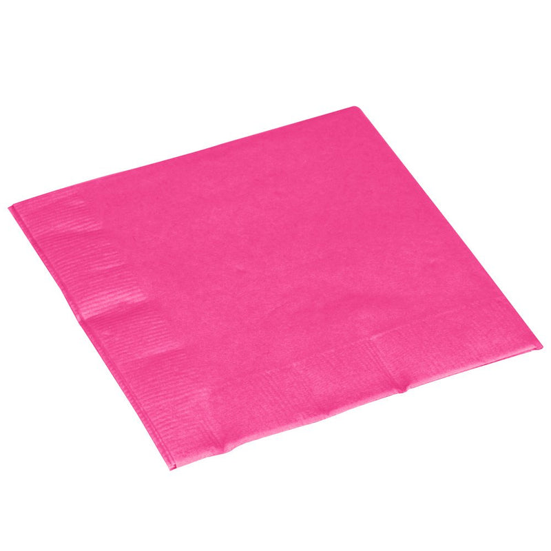 [Australia - AusPower] - 2-Ply Bright Pink Dinner Napkins - 6 1/2" x 6 1/2" 40 Ct. Party Tableware 
