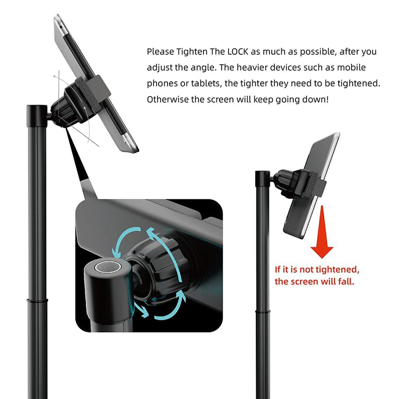 [Australia - AusPower] - Unlimited Vision Cell Phone Stand,Adjustable Height, Phone Holder For Desk, Pad Stand Support All Phones And Screens From 2 inch-15.6 inch,(iPhone, Android,iPad,Switch,etc.), Stable base,Can Be Stored 