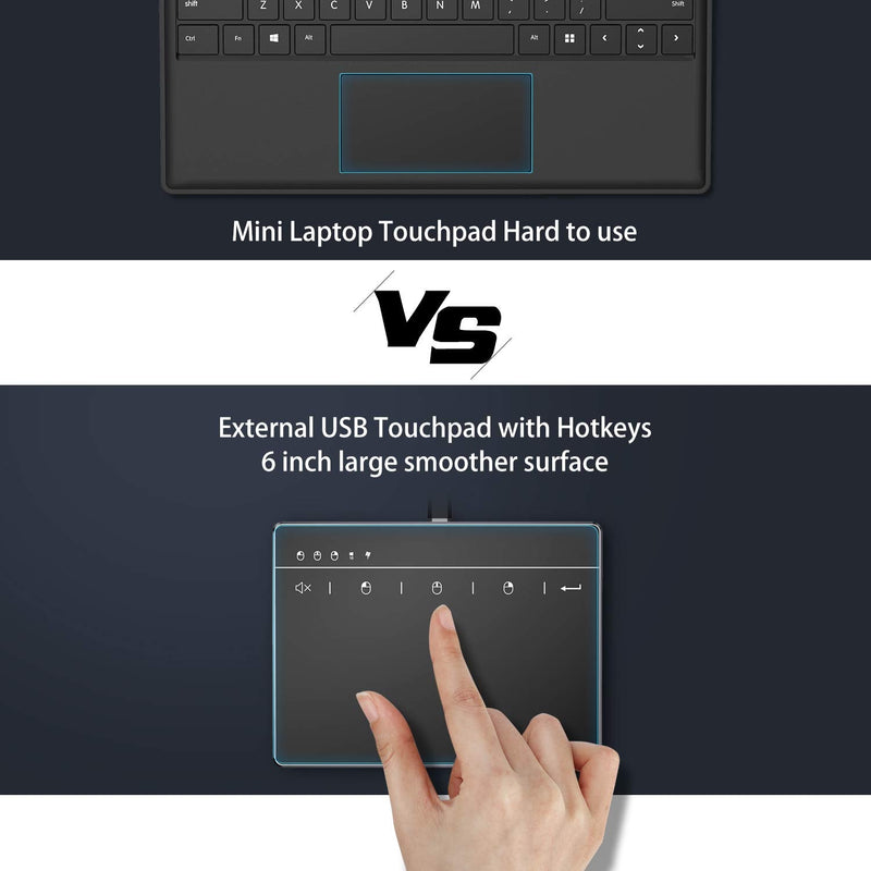 [Australia - AusPower] - Seenda Touchpad Trackpad, External USB High Precision Trackpad with Multi-Touch Navigation Plug and Play for Windows 10 Windows 7 Desktop/Laptop/Notebook Computer 