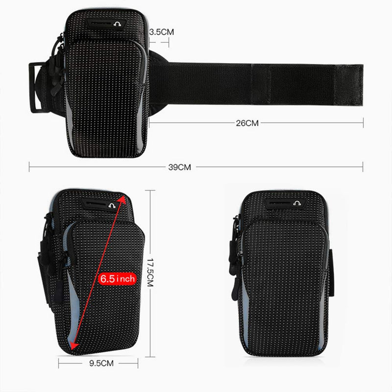 [Australia - AusPower] - Running Mobile Phone arm Bag Men's and Women's Fitness Equipment Outdoor Wrist Bag Sports Mobile Phone arm Cover Sports arm Bag (Gray) Gray 