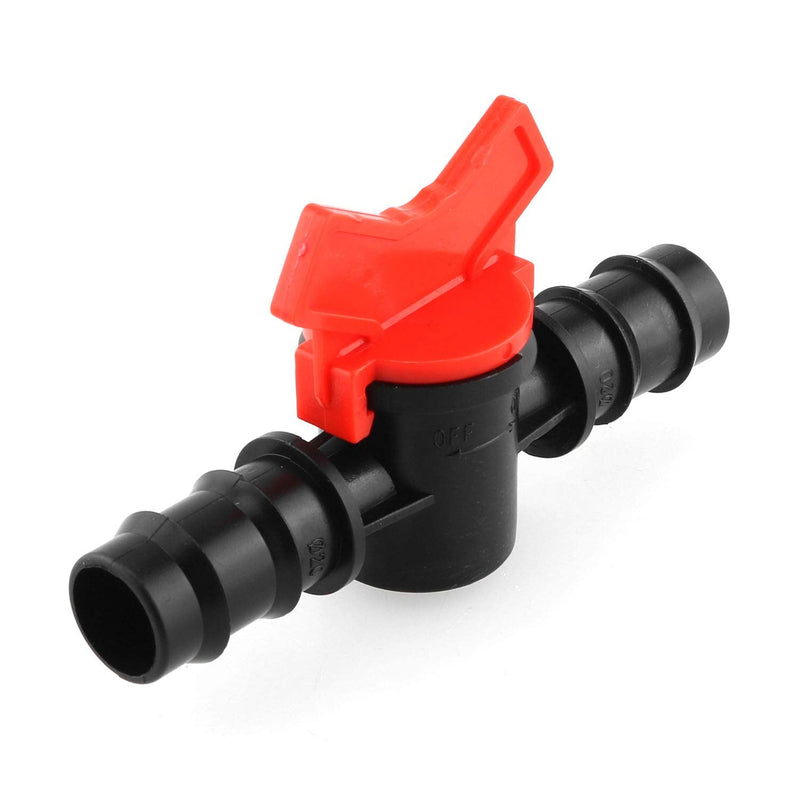 [Australia - AusPower] - DGZZI Barbed Ball Valve 4PCS 3/4-Inch ID in-Line Ball Valve Shut-Off Switch with Hose Barb for Drip Irrigation and Aquariums 