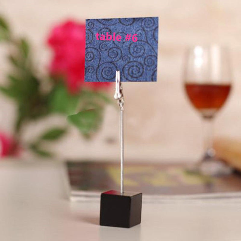 [Australia - AusPower] - senover 10pcs Table Number Holder Name Place Card Holder Memo Clip Holder Stand Note Holder Pictures Card Paper Menu Clip (Black) Black 