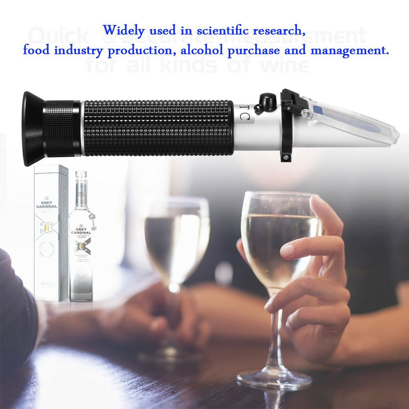 [Australia - AusPower] - Handheld Alcohol Refractometer,V·RESOURCING 0~80% Alcohol Content Measurement Tool Tester for Spirits Distilled Ethanol with Water like Whiskey, Brandy;Used in Scientific Research, Alcohol Purchase 