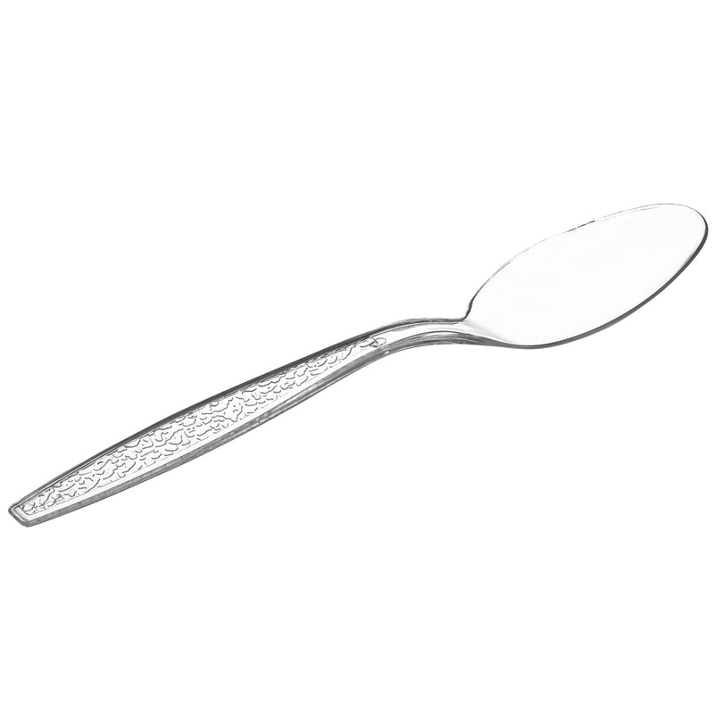 [Australia - AusPower] - [100 Pack] Heavyweight Disposable Clear Plastic Tea Spoons 100 
