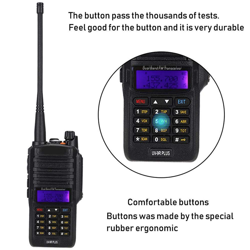 [Australia - AusPower] - Walkie Talkies for Adults, UV-9R Plus Dual Band Two-Way Radio, Long Range Hands Free Rechargeable Walkie Talkies, 128 Channels, IP67 Waterproof, Survival Hunting Gear and Equipment for Camping Hiking 