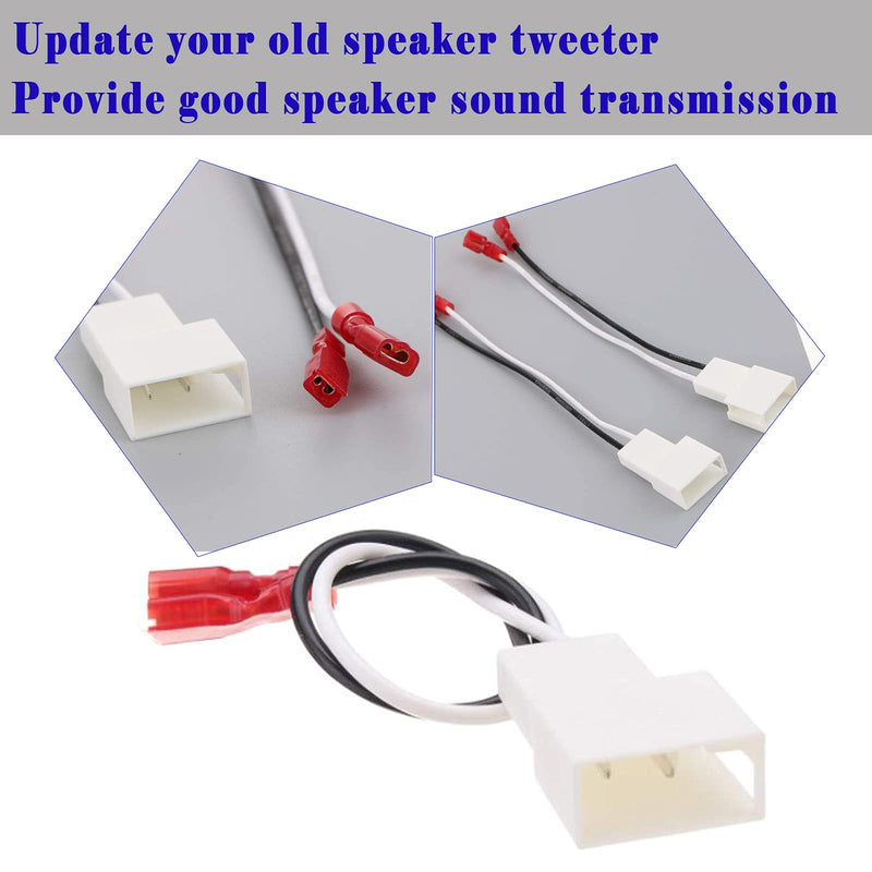 [Australia - AusPower] - 72-8104 Speaker Harness Adapter for Toyota Speaker Wire Harness Adapter Plug Compatible with Toyota Tacoma Tundra Camry Corolla 4 Runner Scion Pontiac Speaker Wiring Harness Adapter 2 Pack 