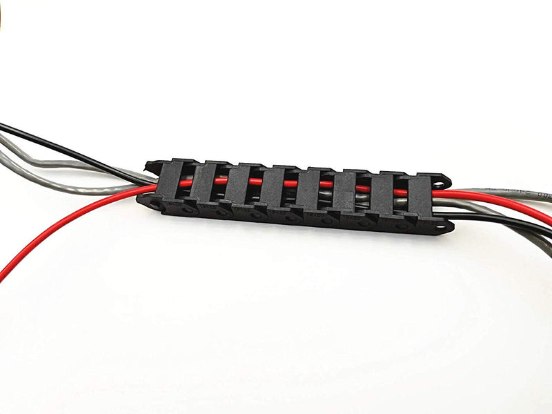 [Australia - AusPower] - R18 10mm x 15mm Black Plastic Wire Carrier Cable Drag Chain 1M Length for CNC 