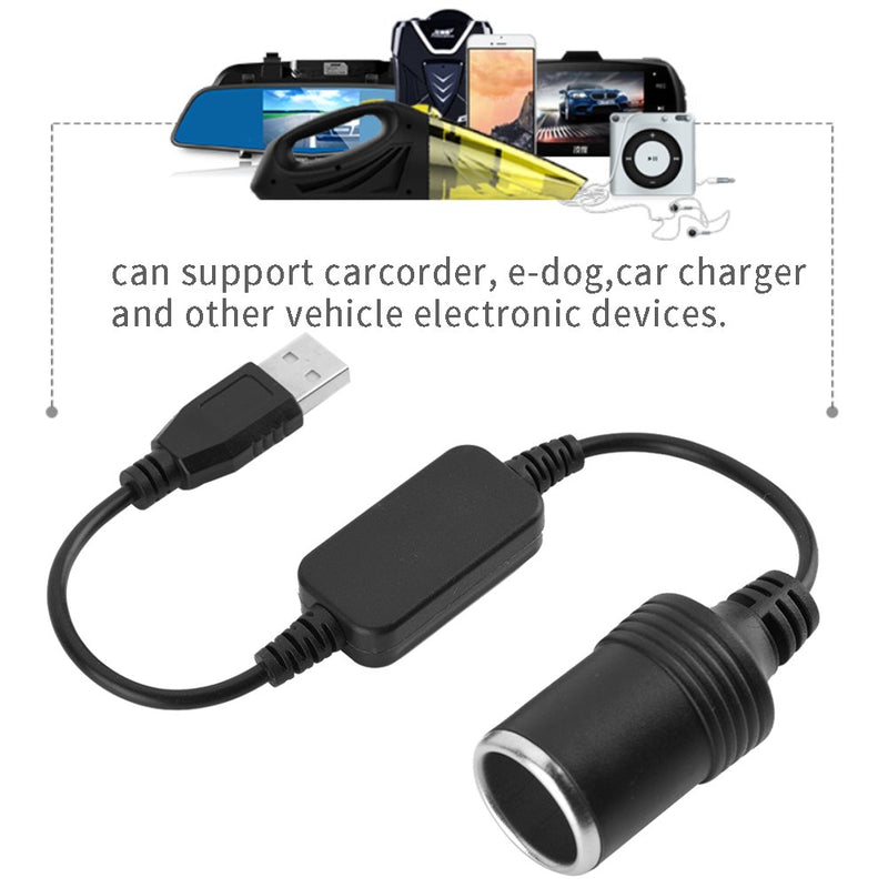 [Australia - AusPower] - 12V Car Cigarette Lighter Socket, Cigarette Lighter Splitter Power Adapter USB Port Female Converter Adapter Cord for Cellphone Driving Recorder GPS Dash Cam Car Charger 