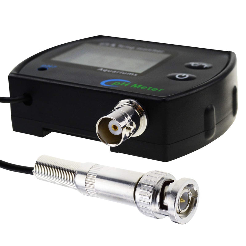 [Australia - AusPower] - TEKCOPLUS 2 in 1 Digital pH Temperature Meter Monitor Tester Sensor Test Kit 0~14.0pH Measure Automatic Calibration BNC Electrode Probe for Hydroponics Aquarium Water Ph/Temp Meter w/ pH Electrode 