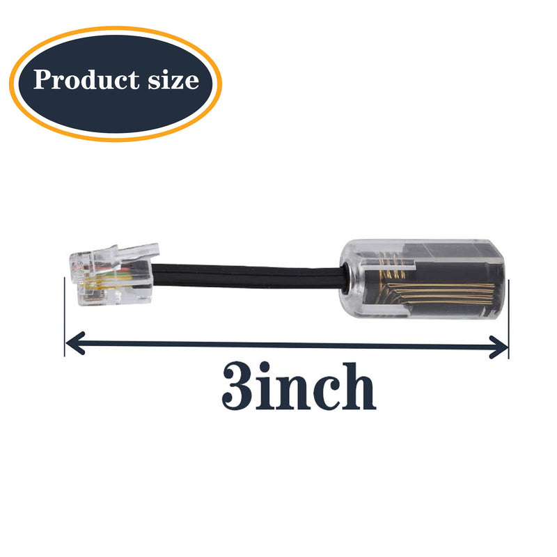[Australia - AusPower] - Telephone Cord Detangler, Anti-Tangle Telephone Handset Cable 360 Degree Rotating Landline Swivel Cord Untangler Black (2 Pack) 
