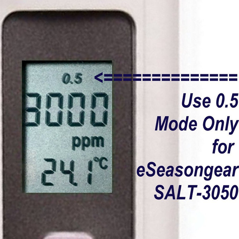[Australia - AusPower] - eSeasonGear SALT-3050 Waterproof IP65 Meter, Digital Salinity PPM Temperature Tester for Salt Water Pool and Koi Fish Pond 