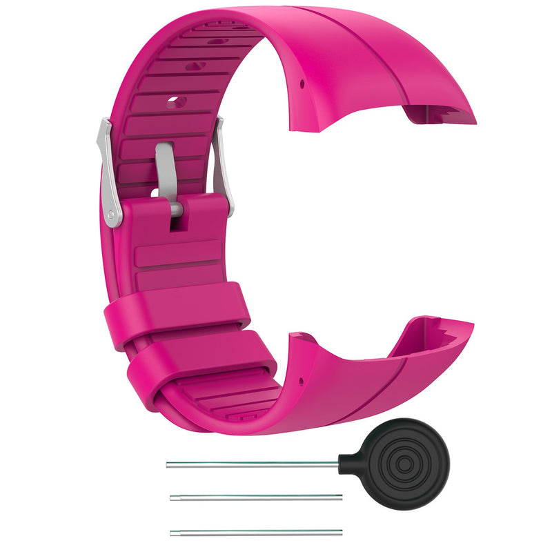 [Australia - AusPower] - Silicone Wristband Compatible with Polar M400/M430, Classic Soft Adjustable Replacement Running Watch Band for Polar M400/M430 for Women Men A1-rose 