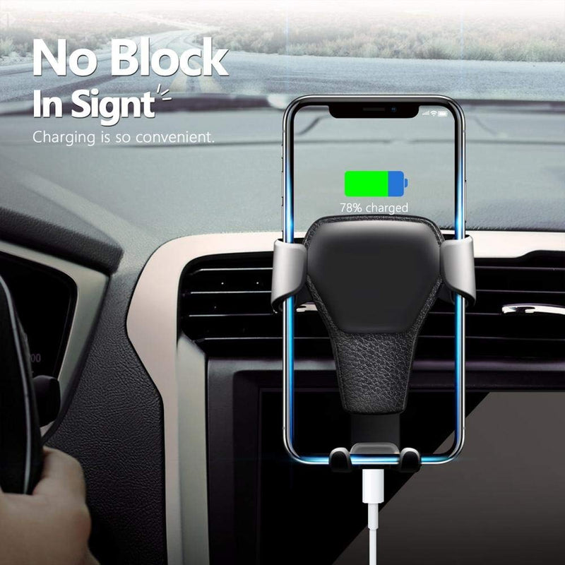 [Australia - AusPower] - OWX Car Phone Mount, Air Vent Phone Holder for Car, Phone Holder for Car,Auto-Clamping Cell Phone Car Mount for All Smartphone(White) WHITE 
