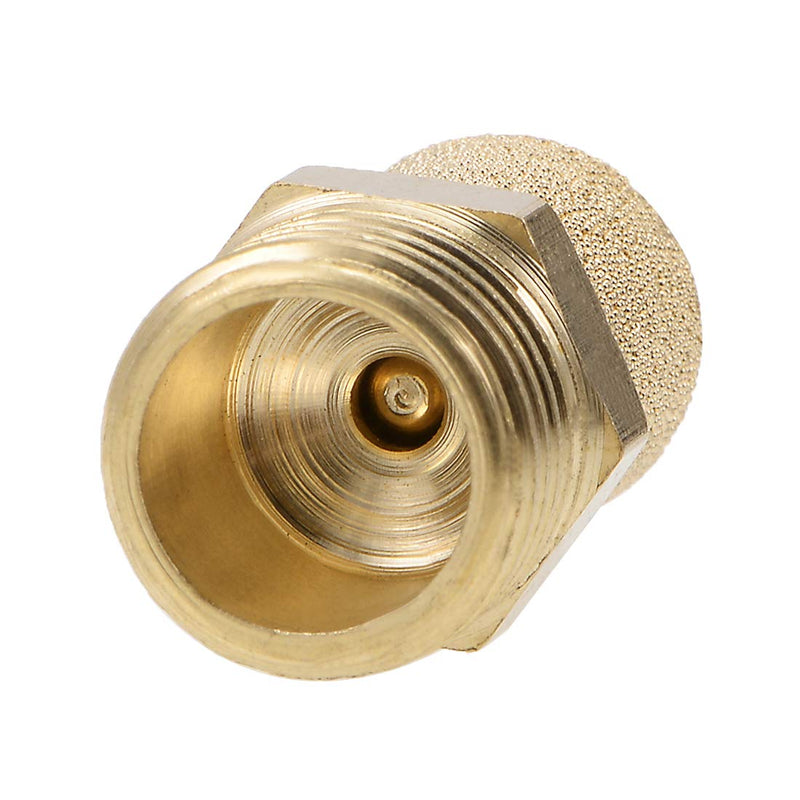 [Australia - AusPower] - uxcell Top Adjustable Pneumatic Air Exhaust Silencer Muffler Copper 1/4 BSPT Gold Tone 2pcs 