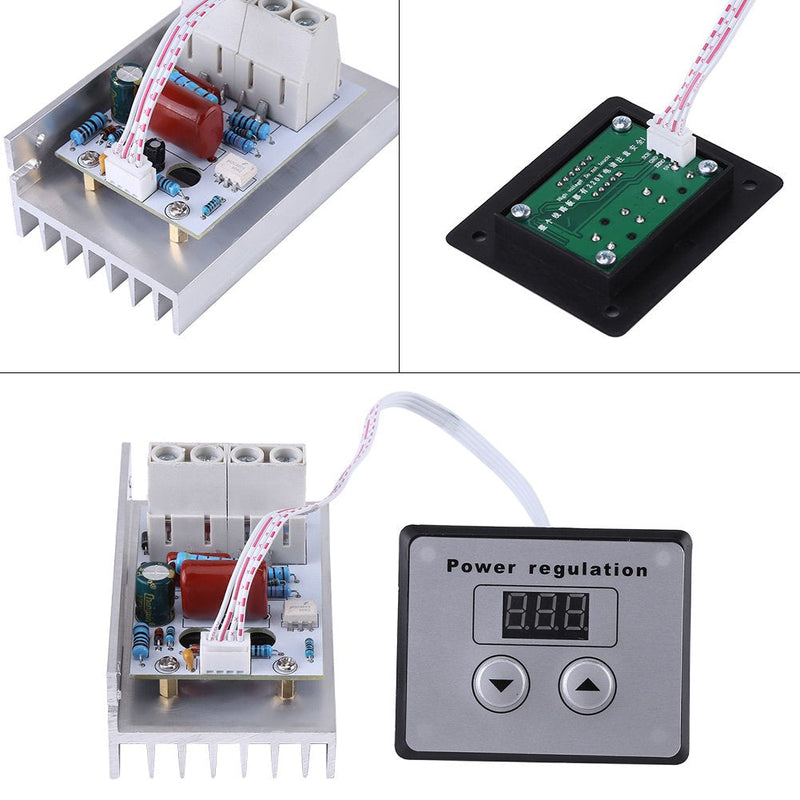 [Australia - AusPower] - Voltage Regulator Module, SCR Digital Speed Low Resistance Controller Dimmer Thermostat Durable Module 10000W AC 220V 80A 