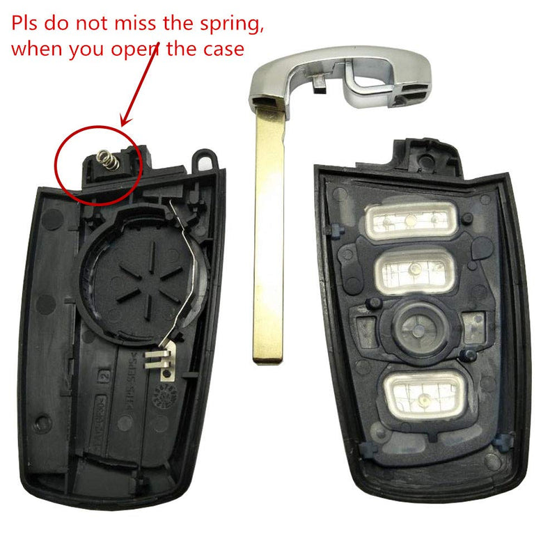 [Australia - AusPower] - Horande Replacement Key Fob Case Case fit for BMW 1 3 4 5 6 7 F Series X3 X4 X5 X6 M5 Keyless Entry Remote Control Key Fob Shell Key009 