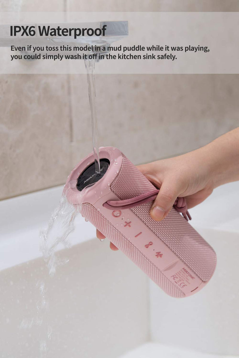 [Australia - AusPower] - MIATONE Outdoor Portable Bluetooth Speaker Wireless Waterproof - Pink 