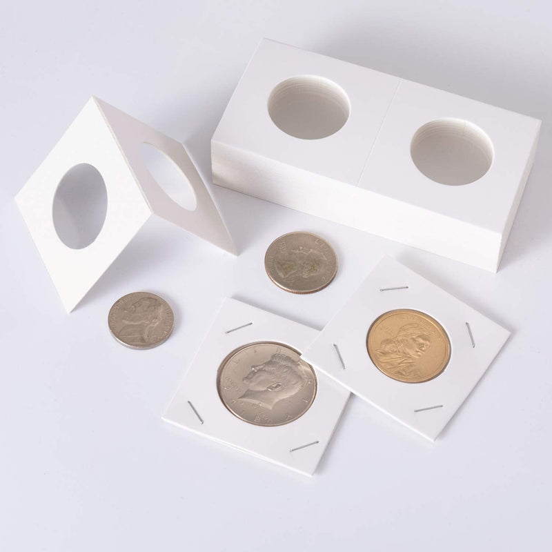 [Australia - AusPower] - Favourde 300 Pieces Cardboard Coin Holder Flip Mega Assortment, 2 by 2 Inch for Coin Collection (6 Sizes) 