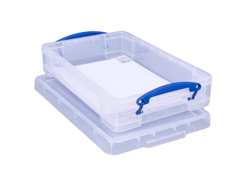 [Australia - AusPower] - Really Useful Box Plastic Storage Box, 4 Liters, 14 5/8" x 10 1/4" x 3 3/8", Clear No Size 