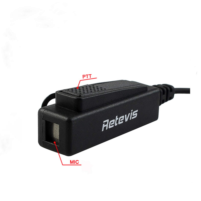 [Australia - AusPower] - Retevis 2 Way Radio Earpiece with Mic 2 Wire Surveillance Acoustic Tube Earpiece for Motorola APX6000 XPR6550 XPR7000 XPR7550e Walkie Talkies(1 Pack) 
