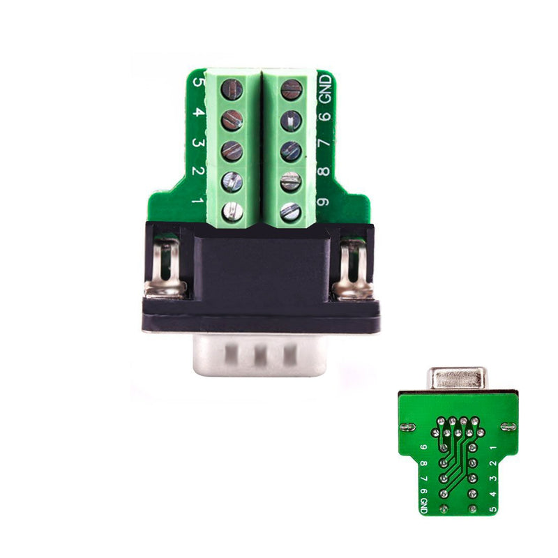 [Australia - AusPower] - YIOVVOM DB9 Breakout Connector to Wiring Terminal RS232 D-SUB Male Serial Adapters Port Breakout Board Solder-Free Module with case( Female Serial Adapter) Female Adapter 
