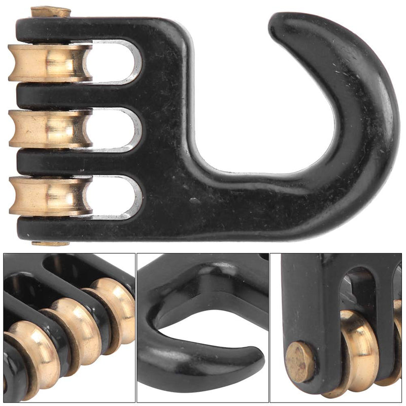 [Australia - AusPower] - Windsurfing Pulley Hook Aluminum Alloy Windsurf Rigging Pulley Hook with 3 Wheels Windsurfing Hardware Accessories 