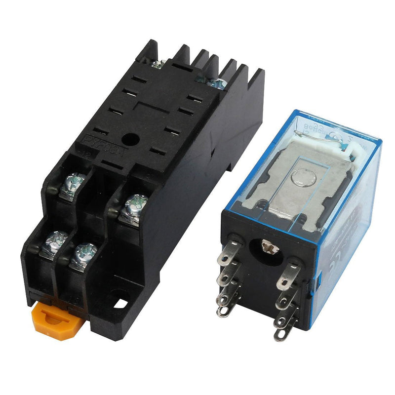 [Australia - AusPower] - uxcell IEC255 DC 12V Coil 8Pin DPDT Electromagnetic Power Relay w Socket Base Original Version 