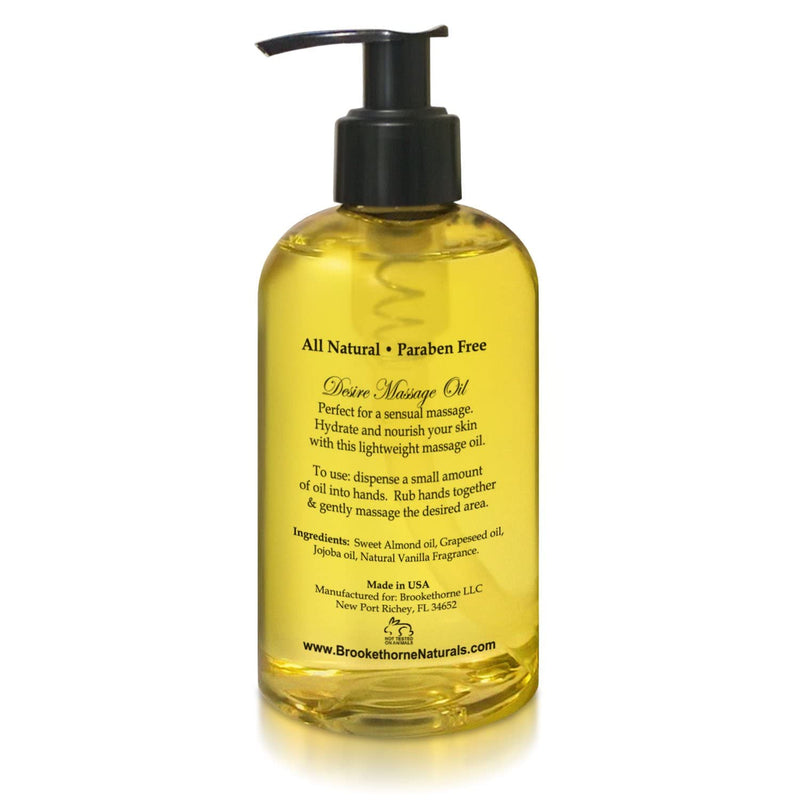 [Australia - AusPower] - Desire Sensual Massage Oil - Best Massage Oil for Couples Massage – All Natural - Contains Sweet Almond, Grapeseed & Jojoba Oil for Smooth Skin 8oz 8.5 Fl Oz (Pack of 1) 