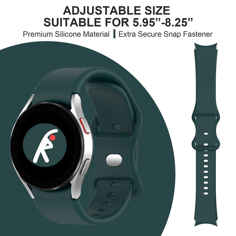 [Australia - AusPower] - AMCUTE Compatible with Samsung Galaxy Watch 4 Bands,No Gap Comfortable Silicone Band Replacement Strap Compatible for Galaxy 2021 Watch4 Classic 46mm/Classic 42mm/Watch 4 40mm 44mm Men Women (10 Colors Loop Bands) 