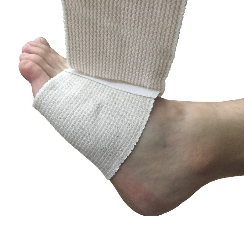 [Australia - AusPower] - ZJCCTO Elastic Bandage 4 Pack. 4 Inches Wide x (13 to 15 ft. when stretched) with Hook and Loop on Both Ends, Latex Free Bandage. Perfect Compression Wrap for Varicose Veins,Sprained Ankle 4 Count (Pack of 1) 