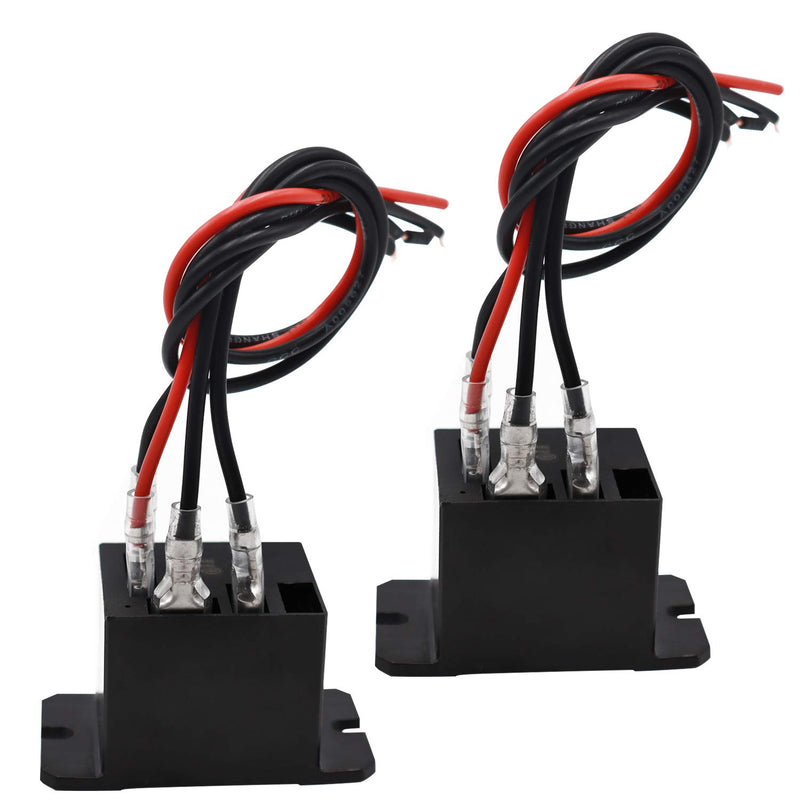 [Australia - AusPower] - Tnisesm 2PCS Power Relay SPST(1 NO) DC12V Coil, 30A SPST 120 VAC with Flange Mounting and 8 Quick Connect Terminals Wires Mini Relay HF105F-4-DC12V-8X 