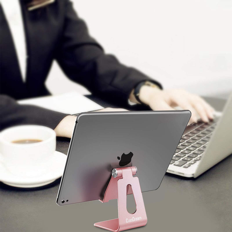 [Australia - AusPower] - Adjustable Cell Phone Stand, CreaDream Phone Stand, Cradle, Dock, Holder, Aluminum Desktop Stand Compatible With Phone Xs Max Xr 8 7 6 6s Plus SE Charging, Accessories Desk,All Mobile Phones-Rose Gold Rose Gold 