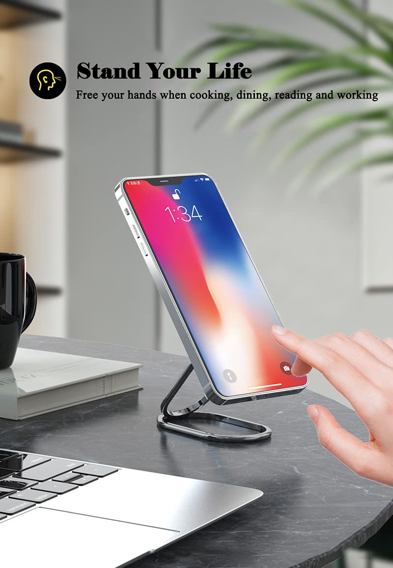 [Australia - AusPower] - VAWcornic Phone Ring Holder Finger Kickstand, 540° Dual Direction Rotating Phone Grip for iPhone, Samsung, Huawei Smartphone, Tablet, Kindle, Switch Lite Compatible with Magnetic Car Mount, Dark Grey 