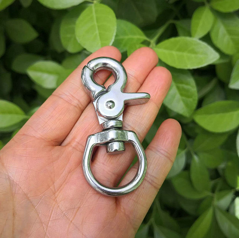 [Australia - AusPower] - JY-Marine Stainless Steel Round Eye Trigger Snap Hook 3/4" Swivel Eye - Great for Pet Leashes, Bag Straps 