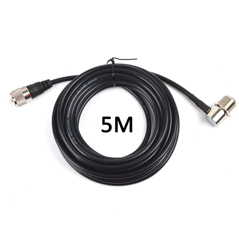 [Australia - AusPower] - HYS Mobile Radio Antenna Mount Base Clip Trunk Lid Hatchback Bracket with SO239 to PL-259 Connector,16.4Ft of RG-58 Coax Cable 