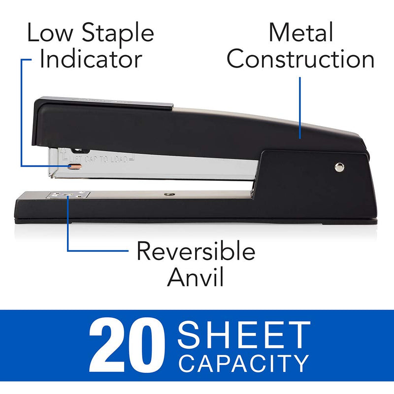 [Australia - AusPower] - Swingline Stapler, 747, Classic Desktop Stapler Heavy Duty, 20 Sheet Capacity, Portable, Durable Metal Stapler for Office Desk Accessories or Home Office Supplies, Black (74701) 