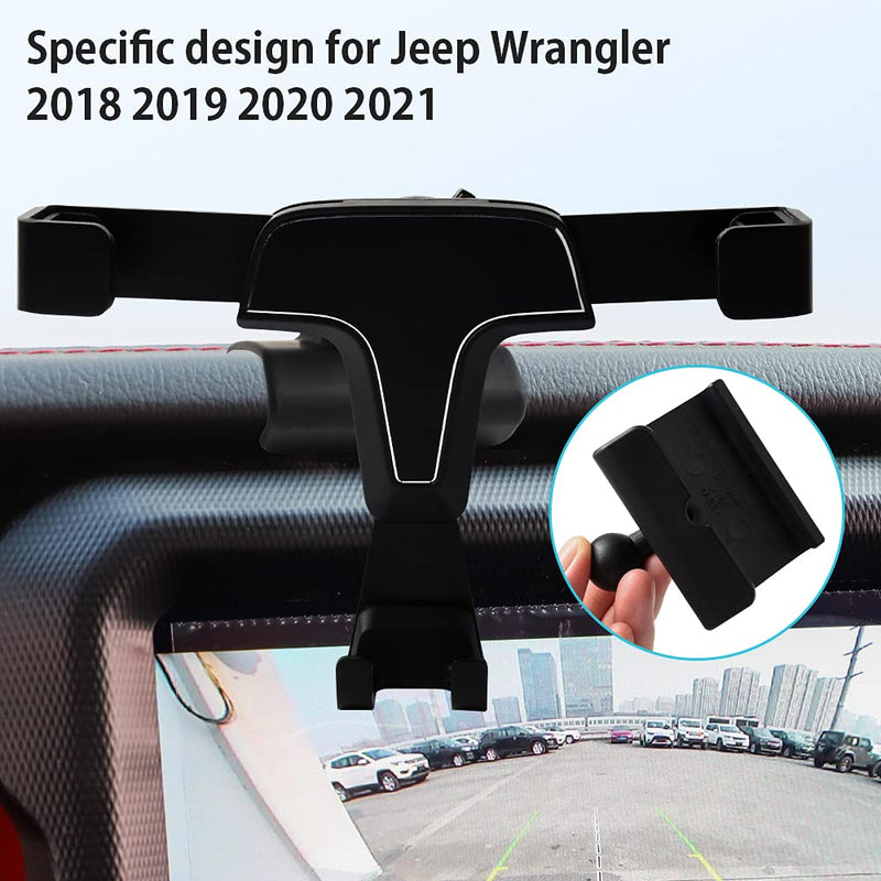 [Australia - AusPower] - LECART for Jeep Wrangler Car Phone Holder Mount Gravity Design Cell Phone Holder for Jeep Wrangler JL JLU 2018-2021 Gladiator JT 2020 2021 