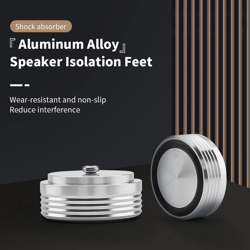 [Australia - AusPower] - Audiocrast IF3917S HiFi Speaker Isolation Feet Pads 4PCs Aluminum 39x17mm Silver Speaker Shock Absorber Vibration Dampener Floor Protector for Audio Speaker Subwoofer CD DVD Amplifier Turntable DAC IF3917 