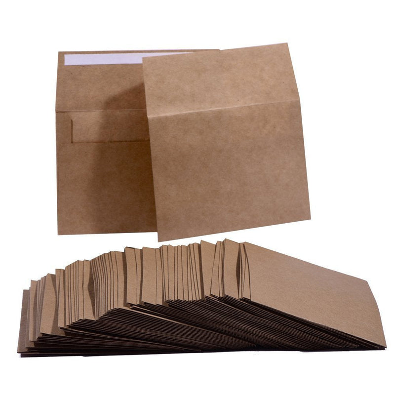 [Australia - AusPower] - A1 Small Envelope - Mini Brown Kraft Paper Envelopes| Self Sealing |Perfect sized envelopes for personalize gift cards, wedding envelopes or Birthday Party place cards- 5.125 x 3.625 Inches (A1) A1 (5.125 x 3.625 Inches) 