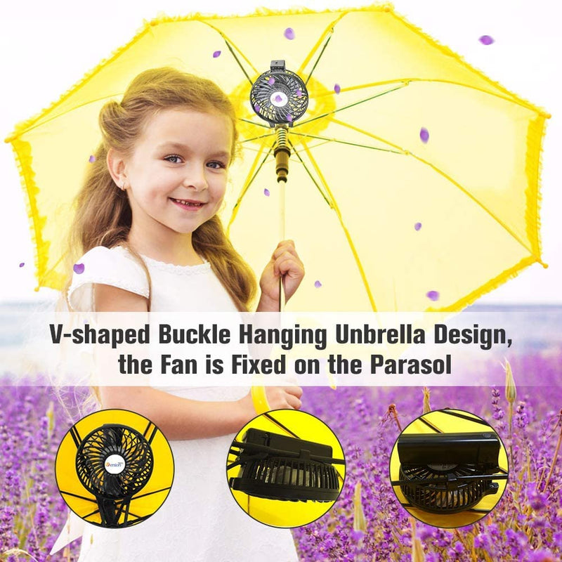 [Australia - AusPower] - VersionTECH. Mini Handheld Fan, USB Desk Fan, Small Personal Portable Table Fan with USB Rechargeable Battery Operated Cooling Folding Electric Fan for Travel Office Room Household Black 