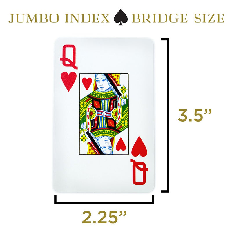 [Australia - AusPower] - Copag 1546 Design 100% Plastic Playing Cards, Bridge Size Jumbo Index Black/Gold Double Deck Set 