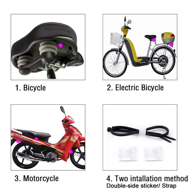 [Australia - AusPower] - Mengshen Bicycle Alarm, Wireless Anti-Theft Burglar Security Alarm for Bike Motorcycle Car Vehicles Door Window, 113db Super Loud and Waterproof (Remote Control Included) 